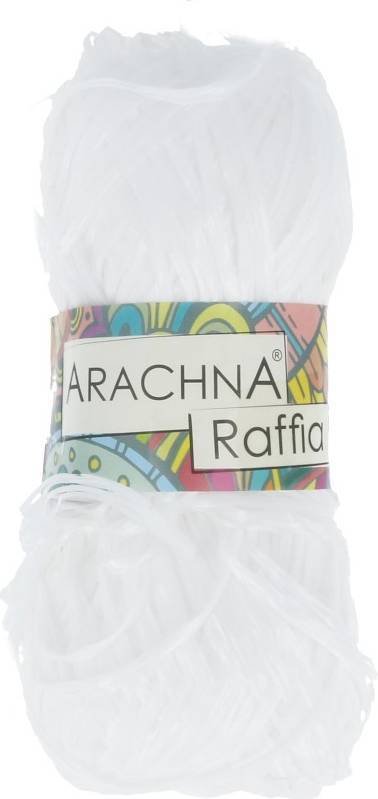 

Набор пряжи для вязания Arachna Raffia 50 г 200 м №01 (5 мотков, белый)