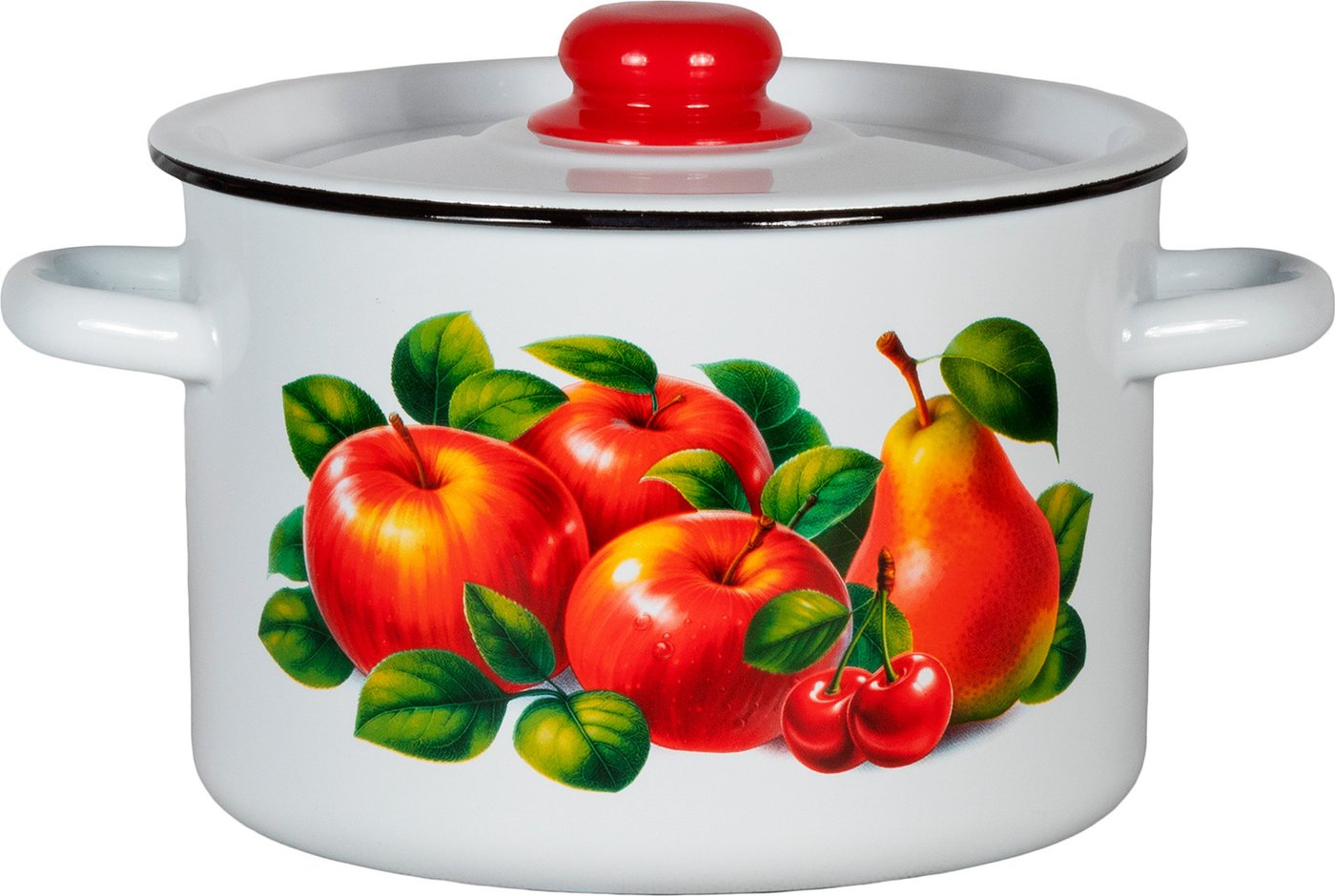 

Кастрюля СтальЭмаль Яблоки-груша 1с17с (белый)