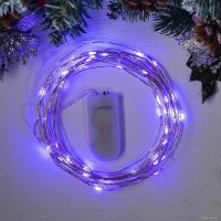 Светодиодная гирлянда роса Luazon Нить 5 м роса 2433899 (фиолетовый)