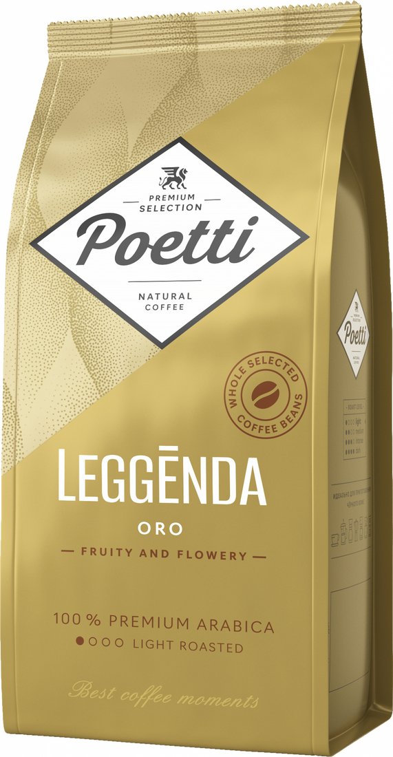 

Кофе Poetti Leggenda Oro зерновой 250 г