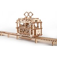 3Д-пазл Ugears Трамвай с рельсами