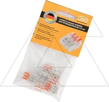 

Клемма OBO Bettermann 61 325 FL универсальная 3 контакта 2054532