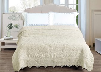 Покрывало Sofi De MarkO Сюзанна 150х200 Махровое Пр-М1С-150х200 (кремовый)
