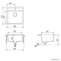 Кухонная мойка Aquasanita Tesa SQT100W (beige 110)