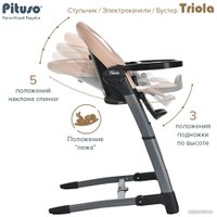 Высокий стульчик Pituso Triola (черная рама/бежевый)