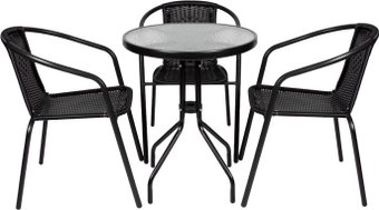 Набор садовой мебели King Style Pinto Tres (черный)