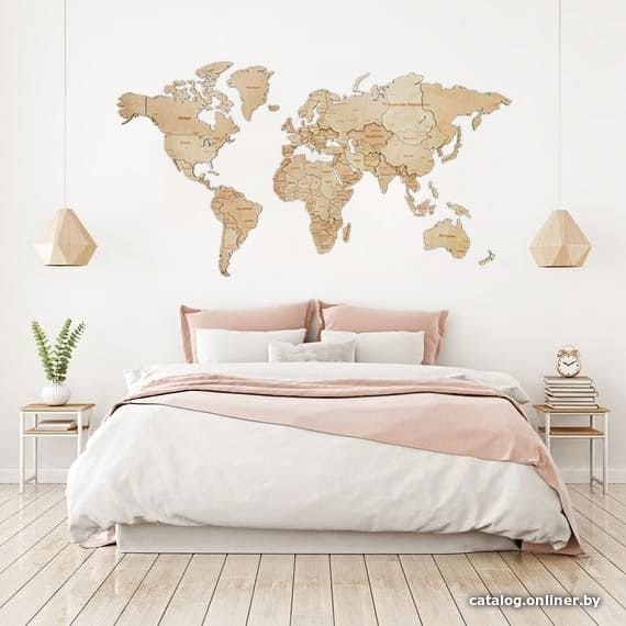Пазл Woodary Карта мира на английском языке XL 3197