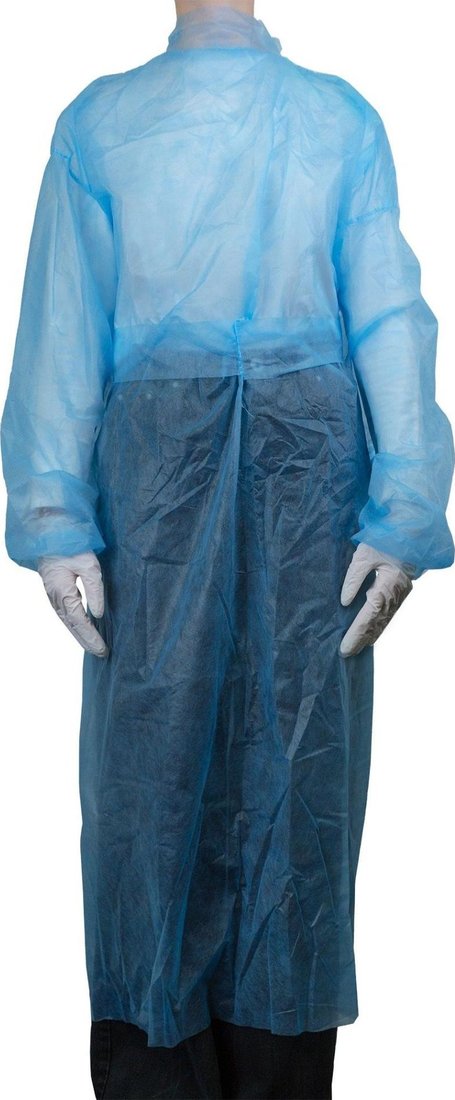 

Медицинская экипировка Snablines завязки на спине рукав на манжете 110см (10 шт, голубой)