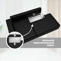 Угловой диван Лига диванов Лига-079 левый 129818L (экокожа Grifon 18 черный)