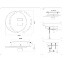 Припотолочная люстра Ambrella light FL51393/1+2 BK