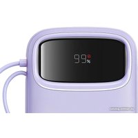 Внешний аккумулятор Baseus Qpow2 Dual-Cable Digital Display Fast Charge Power Bank 22.5W 10000mAh (сиреневый)