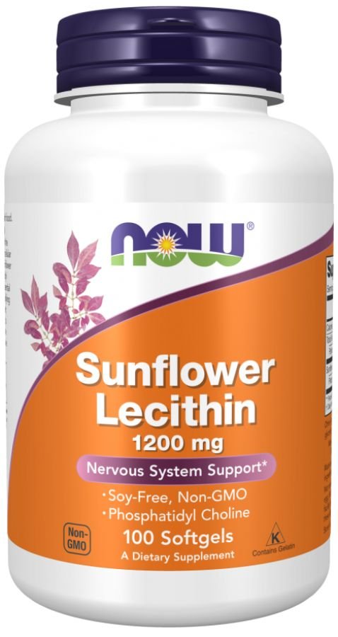 

БАД Now Foods Sunflower Lecithin 1200 мг (100 капсул)