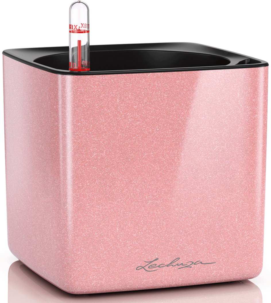 

Кашпо Lechuza Cube Glossy Kiss 13515 (кремовый блестящий)