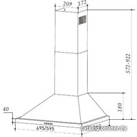 Кухонная вытяжка MAUNFELD Line T 50 (белый)