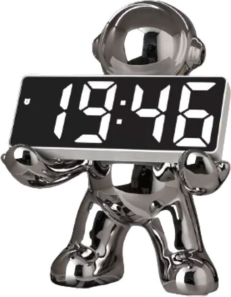 Настольные часы Merry Bear Home Decor Мальчик Асторнавт Серебро 50005602
