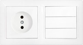Розетка Bylectrica Стиль 3В-РЦ-689 (белый)