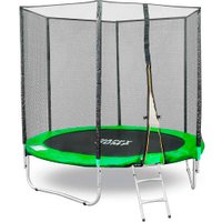 Батут GetActive Jump 8ft - 252 см с лестницей, внешней сеткой (зеленый)