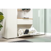 Шкаф-пенал Mobi Октава 13.228 (белый PE шагрень/дуб золотой Craft/белый шагрень 4101 ПВХ)