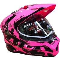 Мотошлем AIM JK802Y 802Y-017-YM (Y/M, розовый/черный)