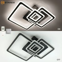 Припотолочная люстра Estares Triplex Square 124W 3S-APP-596x596x146-BLACK/WHITE-220-IP20