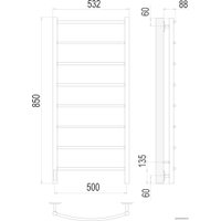 Полотенцесушитель TERMINUS Классик П8 500x850 бп электро (хром)