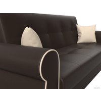 Диван Лига диванов Лига-019 118385 (экокожа, коричневый/бежевый/подушки бежевый)