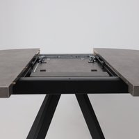 Кухонный стол Мамадома Rondo M-100 раздвижной 100-135 (дымчатая керамика/черный)