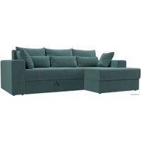 Угловой диван Mebelico Майами 15 114912 (правый, велюр, бирюзовый)