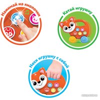 Развивающая игрушка Азбукварик Лисенок. Зверята-каталочки 4680019286143