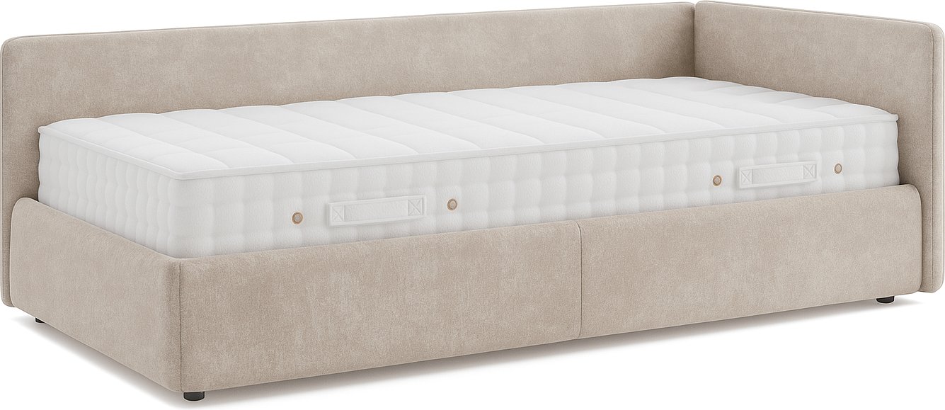 

Кровать-тахта Sonit Nicole правый 90x200 велюр River (01 крем)