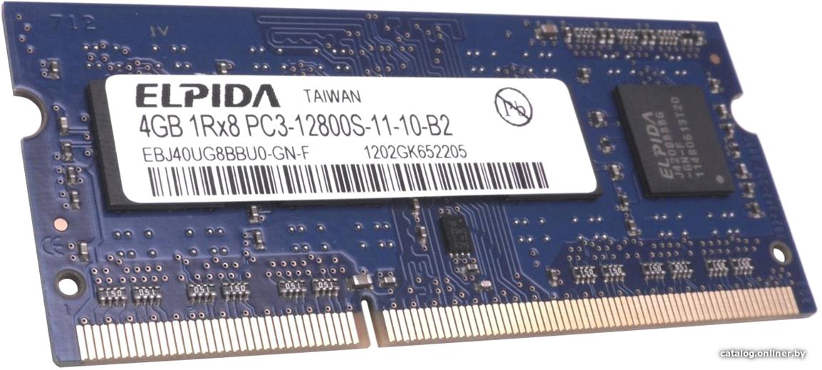 Elpida 4GB DDR3 SODIMM PC3-12800 [EBJ40UG8BBU0-GN-F] оперативную