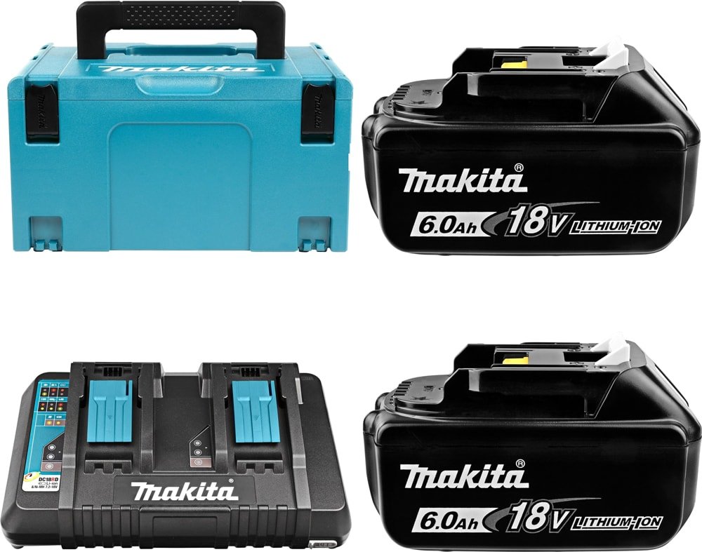 

Аккумулятор с зарядным устройством Makita BL1860B + DC18RD 198080-9 (40В/6 Ah + 7.2-18В)