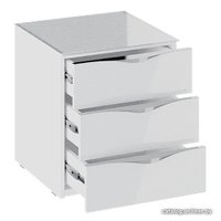 Тумба Трия Глосс ТД-319.03.02 (белый глянец-стекло)