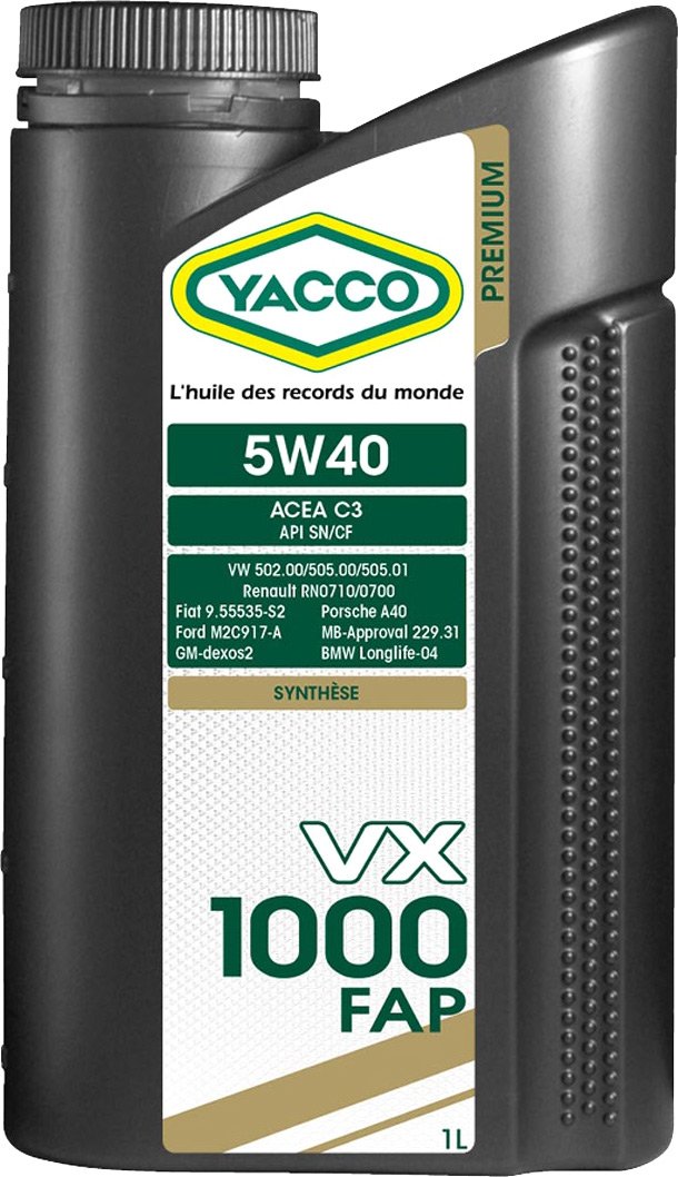 

Моторное масло Yacco VX 1000 FAP 5W-40 1л