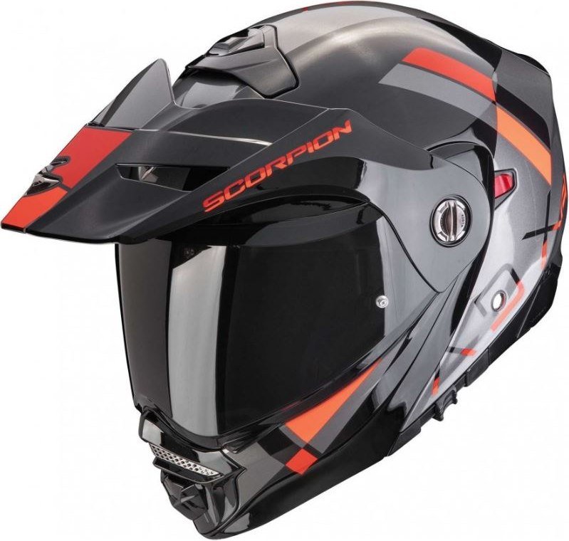 

Мотошлем Scorpion Exo Adx-2 Galane (р. M, серебристый/черный/красный)