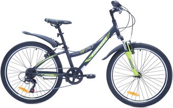 Велосипед Favorit Space 24 V (черный/зеленый, 2019)