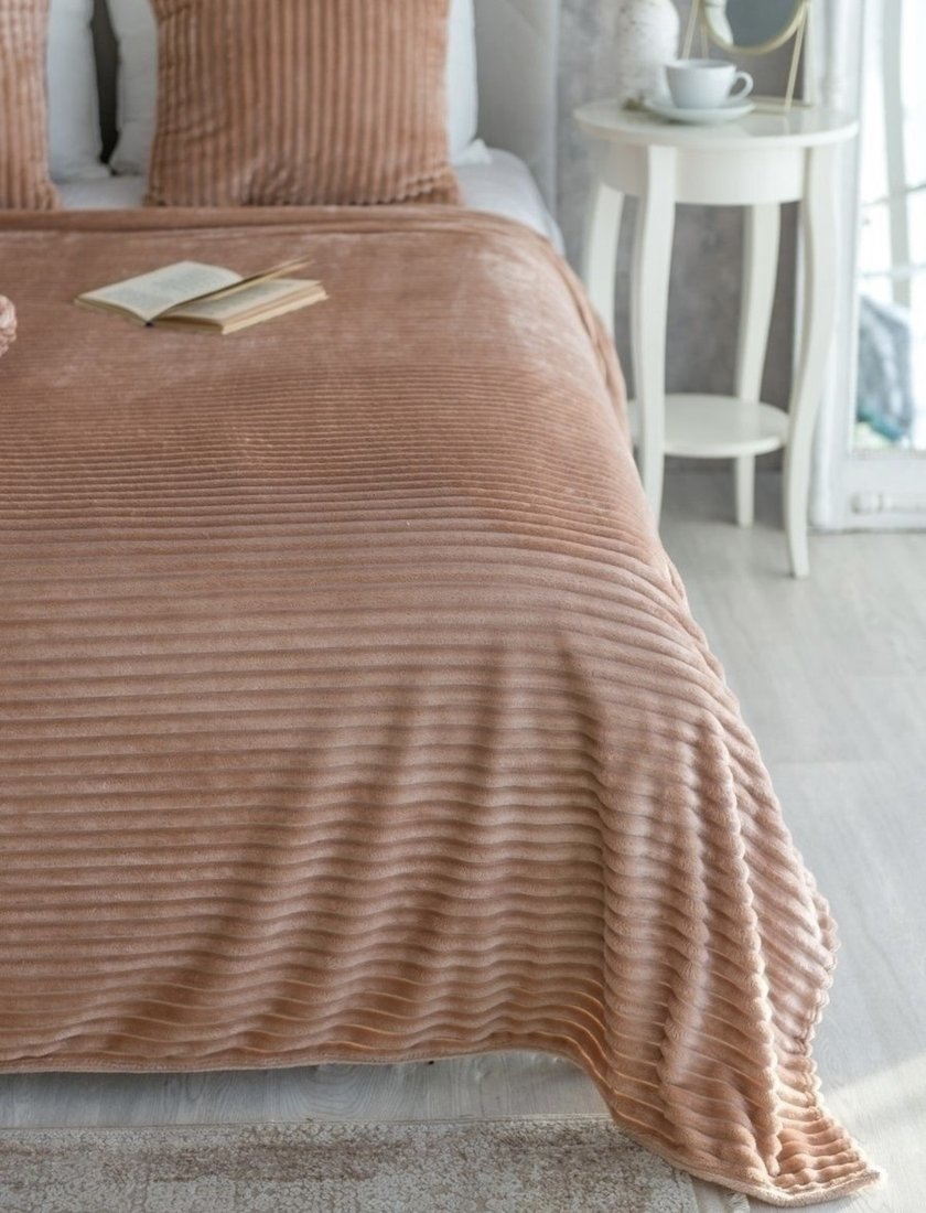 

Плед BranDom Полоска 200х220 22-2206 (карамель)