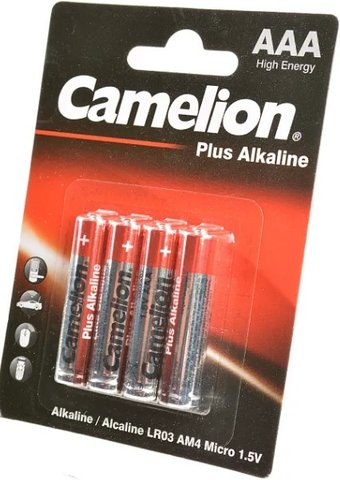 Батарейка Camelion LR03 Plus Alkaline BL-4 LR03-BP4 4 шт