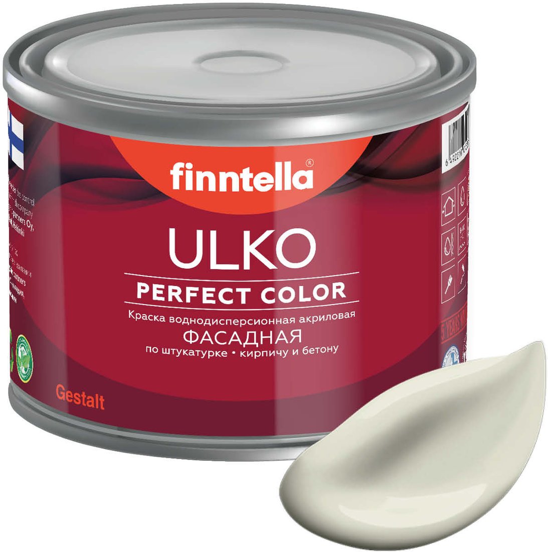 

Краска Finntella Ulko Albiino F-05-1-9-FL123 9 л (желтый/серый)