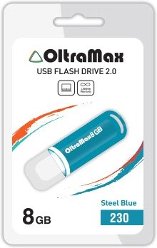 

USB Flash OltraMax 230 8GB (бирюзовый) [OM-8GB-230-St Blue]