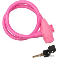 Тросовый велосипедный замок Rexant 79-0364 65 см (розовый)