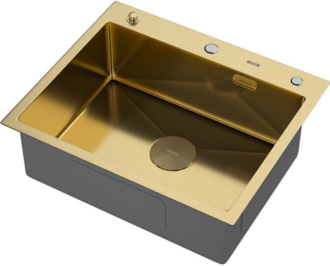 Кухонная мойка ARFEKA Eco AR 600*500 POP-UP GOLD PVD NANO