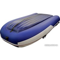 Моторная лодка Хантер 375 Аэро (светло-серый/синий)