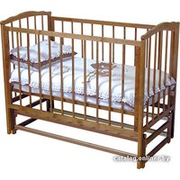 Классическая детская кроватка Красная звезда Кристина С619 (красно-коричневый)