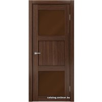 Межкомнатная дверь MDF-Techno Dominika 805 80x200 (орех вела, стекло лакобель коричневый)