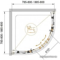 Душевой уголок Cezares Eco-O-R-2-90-C-Nero