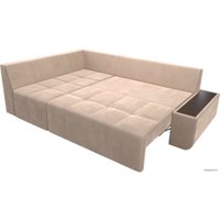 Угловой диван Mebelico Амадэус 109681 (левый, велюр, бежевый)