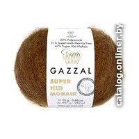 Пряжа для вязания Gazzal Super kid mohair new 64401 25 г 237 м (коричневый)