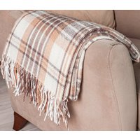 Плед Vladi Метро 4/CANNY 08847 (140x200, белый/бежевый/коричневый)