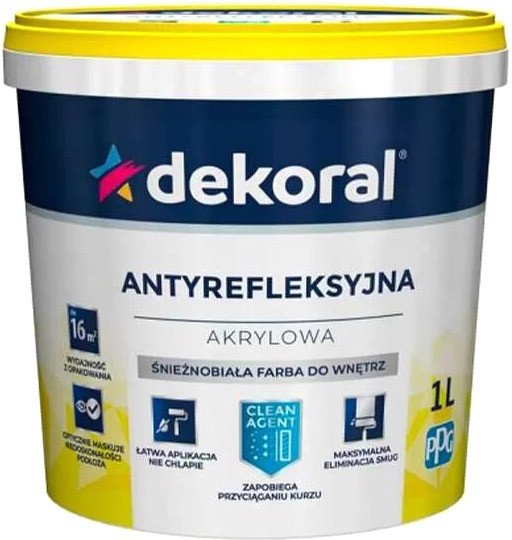 

Краска Dekoral Polinak Plus Глубокоматовый 1 л (белый)